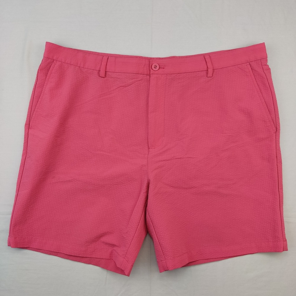 Vineyard Vines Shorts Mens 42 Pink Performance 1H001268 Flat Front Textured 9in‎